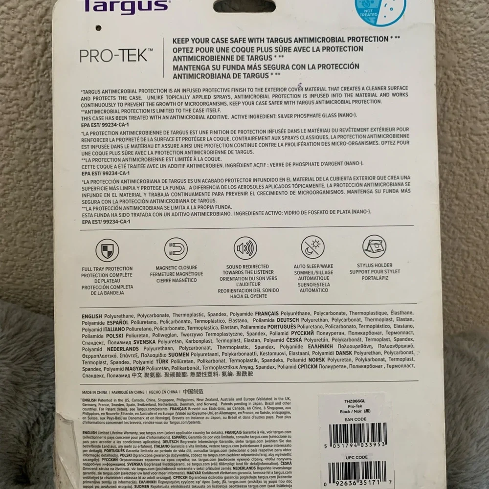 Targus Pro-Tek Black Tablet Case for iPad Air & Pro